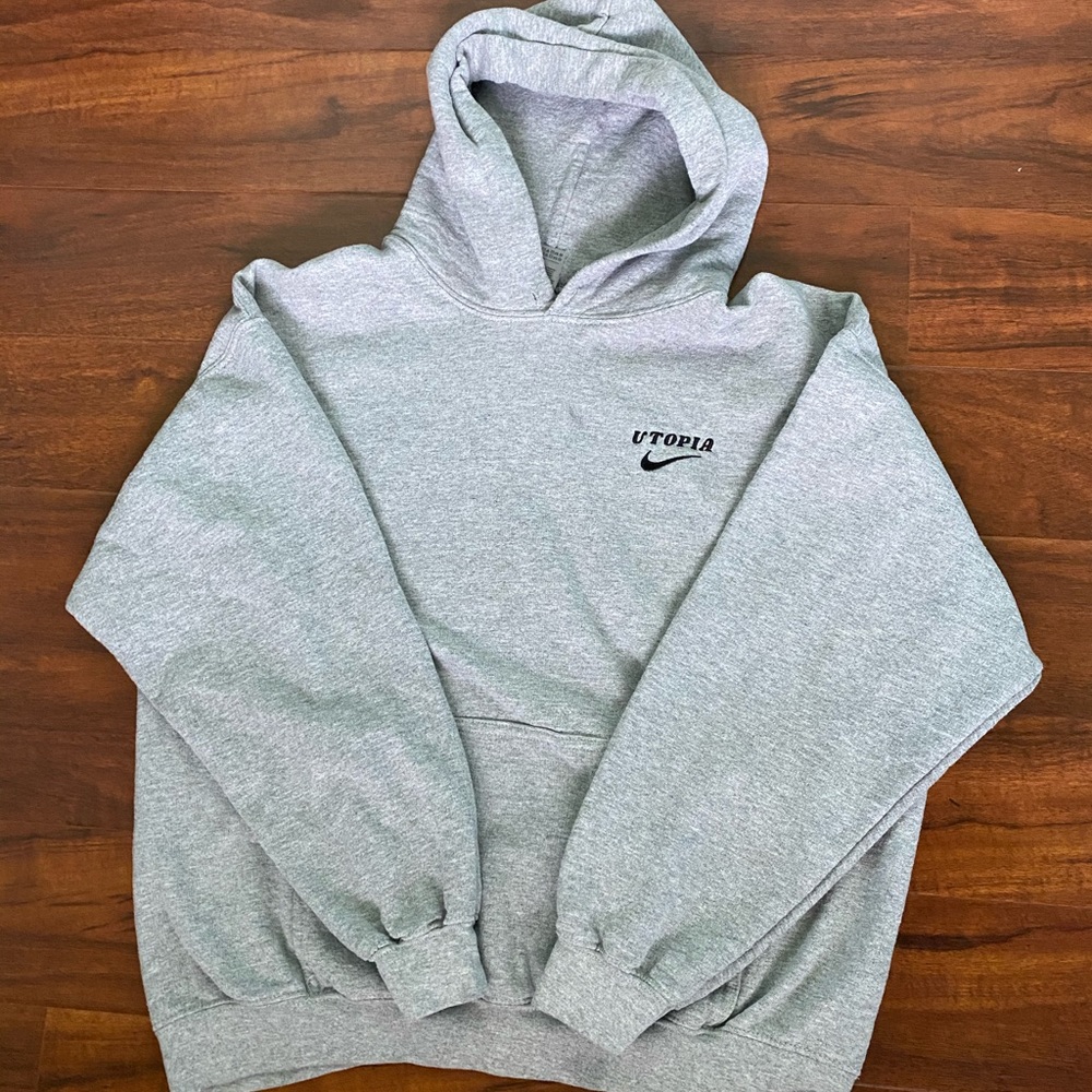 Nike x Utopia vintage style grey hoodie